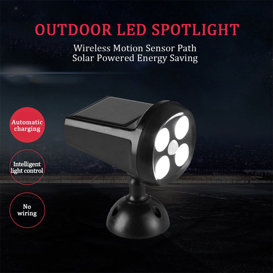 360 Degree Rotation Motion Sensor Corridor Solar Powered Energy Saving Yard Outdoor LED Spotlight Wall Mount Adjustable Garden