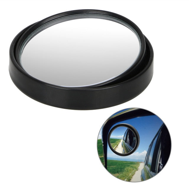 1PCS Car Vehicle Side Blindspot Blind Spot Mirror Wide RearView Mirror 360 Wide Angle Round Convex Mirror Exterior Part