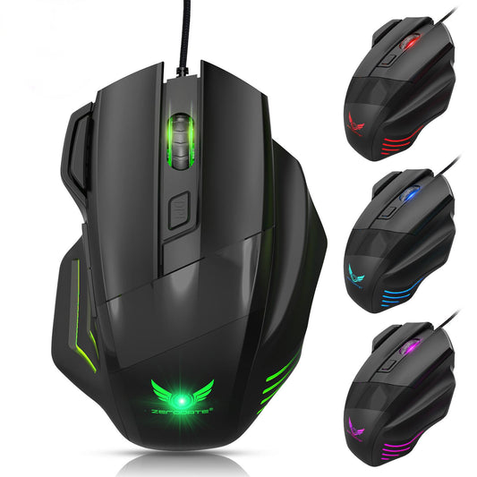 E-sports PUBG Game Mechanical Mouse 7-Button Colorful Breathing Light Desktop Computer Laptop Universal