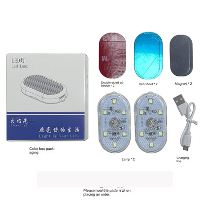 Car Touch Light, Car Atmosphere Interior Induction USB Charging Reading Lamp, Room Lamp LED Modification Lighting Wholesale