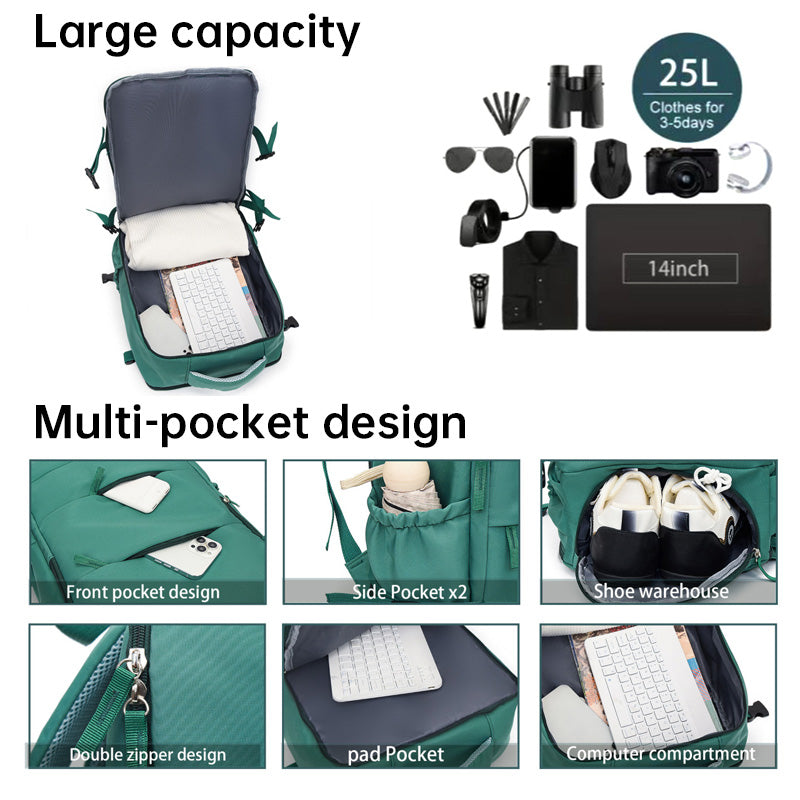Premium Travel Backpack: Airplane-Approved Laptop Bag for School & Work, Waterproof Carry-On for Men & Women