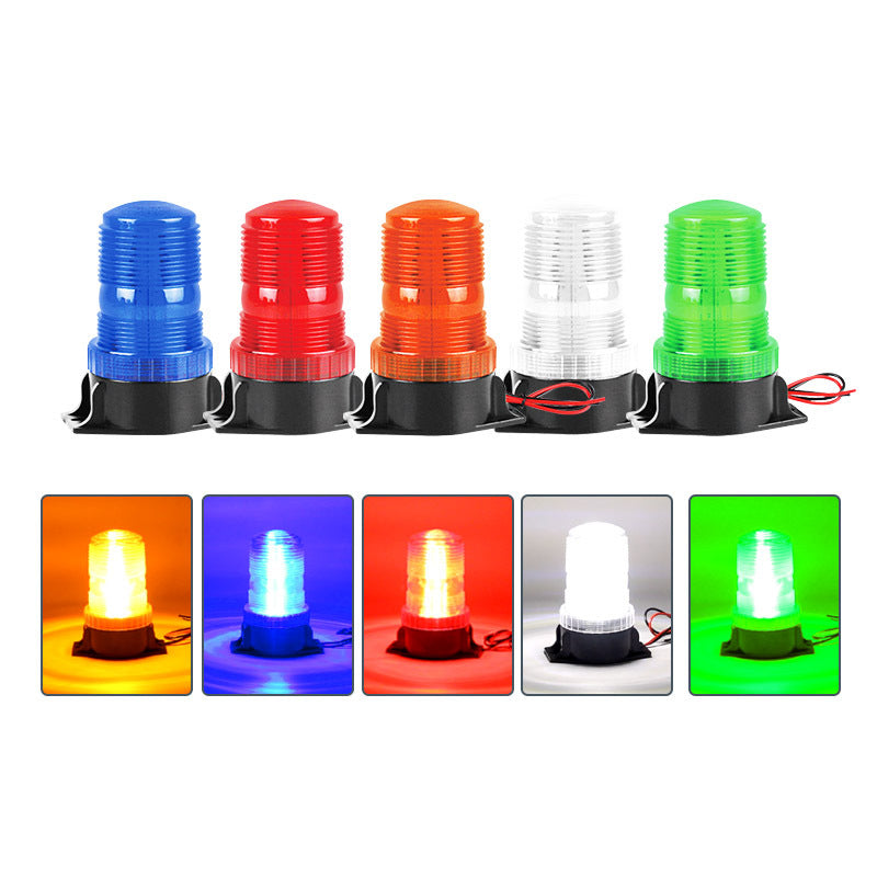 Suitable for forklift LED warning lights, calibration lights, engineering vehicle signal lights, roof lights, vehicle mounted flashing lights, yellow 9-90V