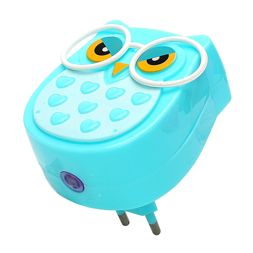 ITimo LED Night Light Energy Saving Socket Lamp Animal Nightlight Auto Light Control Sensor Lamp Owl EU Plug Indoor Lighting