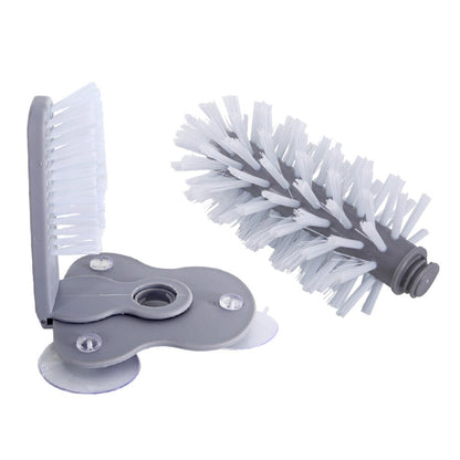 Glass Cup Cleaning Brush Suction Cup Wall Mounted Double Scrubber Rotate Wash Cup Brush Brosse de Nettoyage Glass Cup Brush