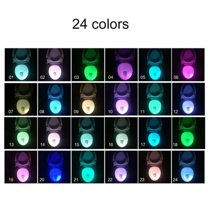 Bathroom Toilet Nightlight LED Body Motion Activated On/Off Seat Sensor Lamp 8/24Colors PIR Toilet Night Light lamp