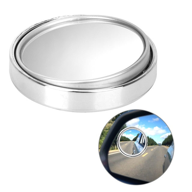 1PCS  Car Vehicle Side Blindspot Blind Spot Mirror Wide RearView Mirror 360 Wide Angle Round Convex Mirror Exterior Part