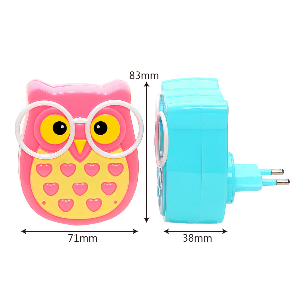 ITimo LED Night Light Energy Saving Socket Lamp Animal Nightlight Auto Light Control Sensor Lamp Owl EU Plug Indoor Lighting