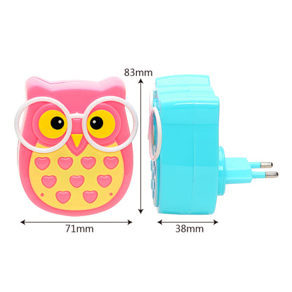 ITimo LED Night Light Energy Saving Socket Lamp Animal Nightlight Auto Light Control Sensor Lamp Owl EU Plug Indoor Lighting