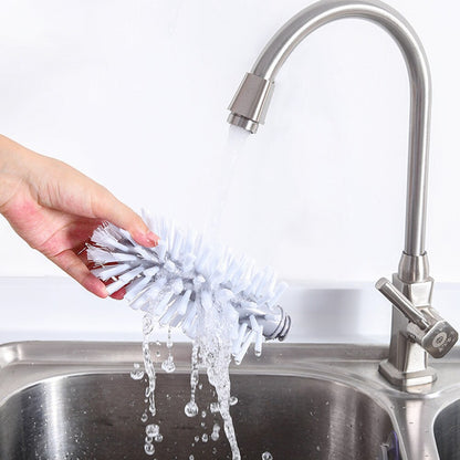 Glass Cup Cleaning Brush Suction Cup Wall Mounted Double Scrubber Rotate Wash Cup Brush Brosse de Nettoyage Glass Cup Brush