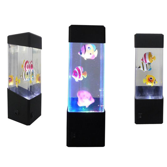 Mini Colorful LED Jellyfish Night Lights Home Decoration Volcano Lights Jelly Lights Small Fish Lights Romantic Atmosphere Lights
