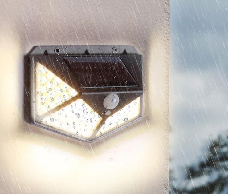 100 LED Solar Light Outdoor Solar Lamp Powered Sunlight Waterproof PIR Motion Sensor Street Light Wall Light Garden Light