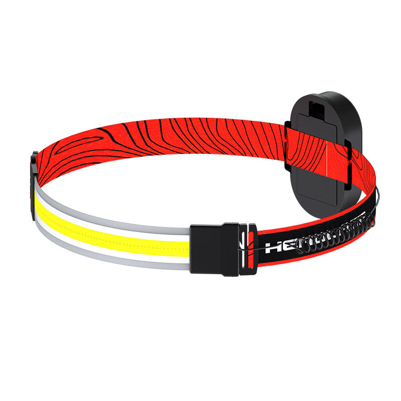 USB Strong Light Outdoor Headlight Silicone Sensor Headlight Rechargeable Portable Night Running LED Mini Headlight Night Light