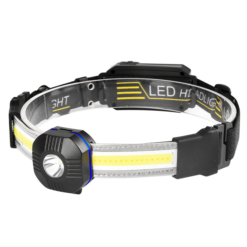 USB Strong Light Outdoor Headlight Silicone Sensor Headlight Rechargeable Portable Night Running LED Mini Headlight Night Light